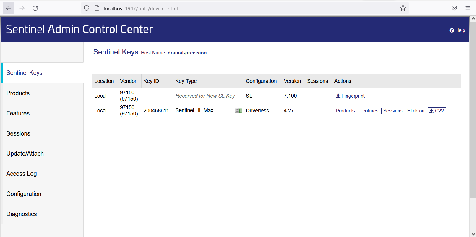 sentinel hl key driver