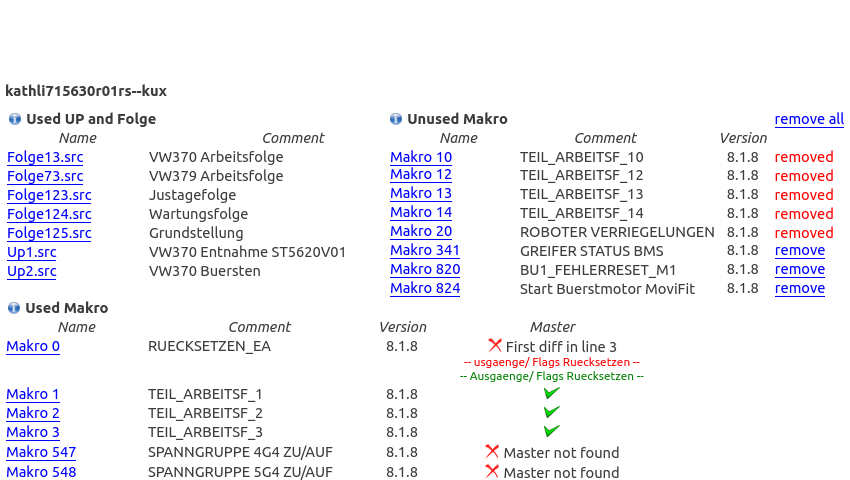 Robot Check report validating tool, base, payload, calibration and macros